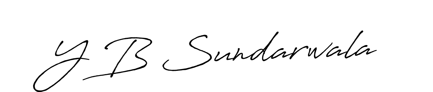 Y B Sundarwala stylish signature style. Best Handwritten Sign (Antro_Vectra_Bolder) for my name. Handwritten Signature Collection Ideas for my name Y B Sundarwala. Y B Sundarwala signature style 7 images and pictures png