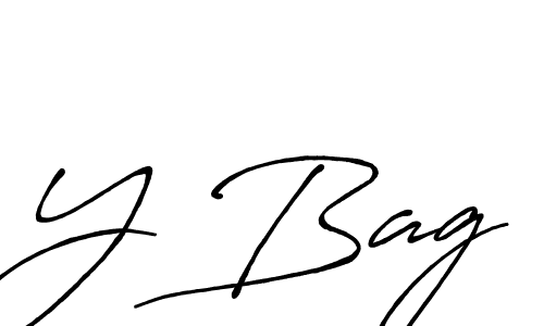 Make a beautiful signature design for name Y Bag. With this signature (Antro_Vectra_Bolder) style, you can create a handwritten signature for free. Y Bag signature style 7 images and pictures png
