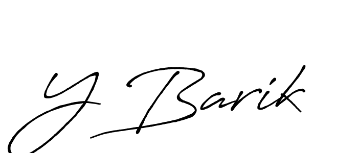 Make a beautiful signature design for name Y Barik. With this signature (Antro_Vectra_Bolder) style, you can create a handwritten signature for free. Y Barik signature style 7 images and pictures png