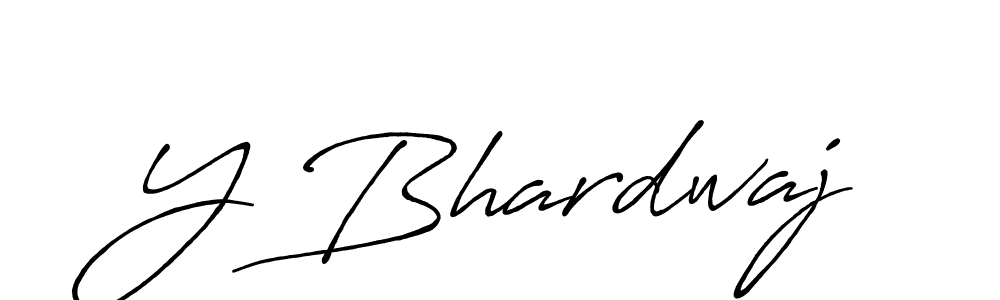 You should practise on your own different ways (Antro_Vectra_Bolder) to write your name (Y Bhardwaj) in signature. don't let someone else do it for you. Y Bhardwaj signature style 7 images and pictures png