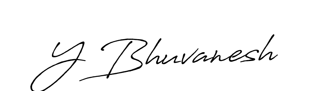 Also we have Y Bhuvanesh name is the best signature style. Create professional handwritten signature collection using Antro_Vectra_Bolder autograph style. Y Bhuvanesh signature style 7 images and pictures png