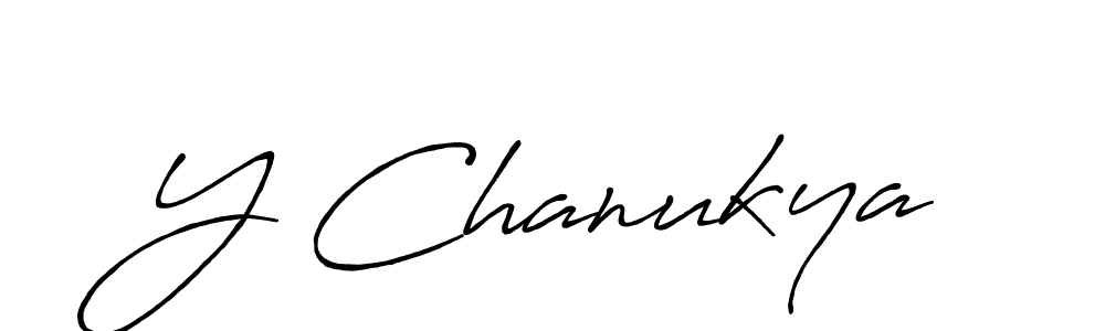 Y Chanukya stylish signature style. Best Handwritten Sign (Antro_Vectra_Bolder) for my name. Handwritten Signature Collection Ideas for my name Y Chanukya. Y Chanukya signature style 7 images and pictures png