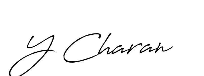 Design your own signature with our free online signature maker. With this signature software, you can create a handwritten (Antro_Vectra_Bolder) signature for name Y Charan. Y Charan signature style 7 images and pictures png