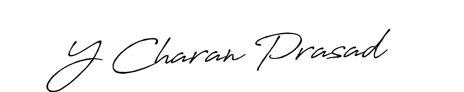 Y Charan Prasad stylish signature style. Best Handwritten Sign (Antro_Vectra_Bolder) for my name. Handwritten Signature Collection Ideas for my name Y Charan Prasad. Y Charan Prasad signature style 7 images and pictures png