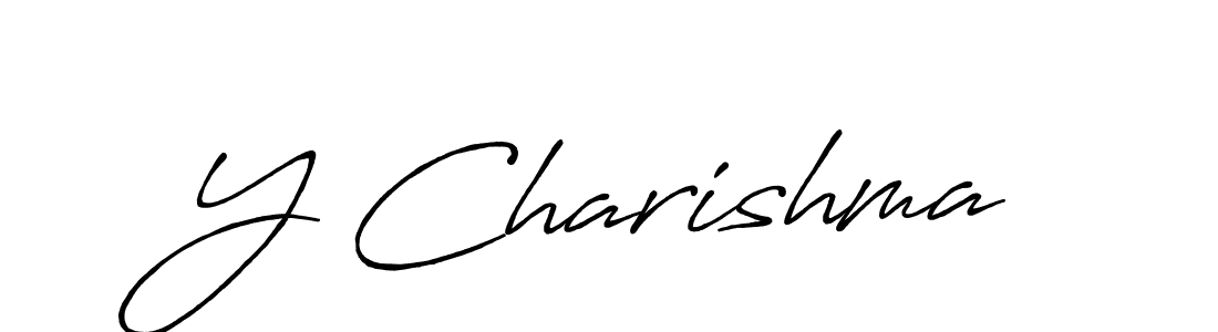 Design your own signature with our free online signature maker. With this signature software, you can create a handwritten (Antro_Vectra_Bolder) signature for name Y Charishma. Y Charishma signature style 7 images and pictures png