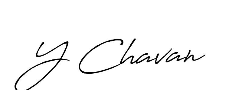 Make a beautiful signature design for name Y Chavan. With this signature (Antro_Vectra_Bolder) style, you can create a handwritten signature for free. Y Chavan signature style 7 images and pictures png
