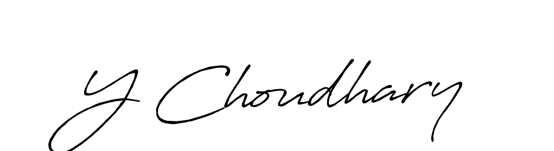 Also we have Y Choudhary name is the best signature style. Create professional handwritten signature collection using Antro_Vectra_Bolder autograph style. Y Choudhary signature style 7 images and pictures png