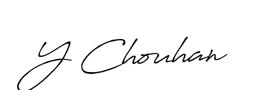 How to Draw Y Chouhan signature style? Antro_Vectra_Bolder is a latest design signature styles for name Y Chouhan. Y Chouhan signature style 7 images and pictures png