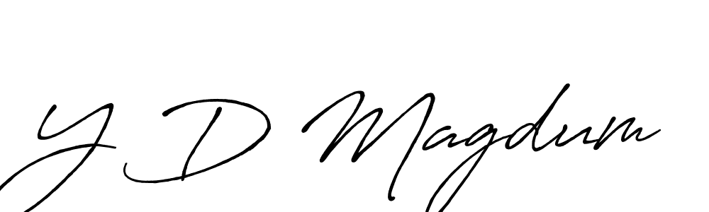 How to make Y D Magdum signature? Antro_Vectra_Bolder is a professional autograph style. Create handwritten signature for Y D Magdum name. Y D Magdum signature style 7 images and pictures png