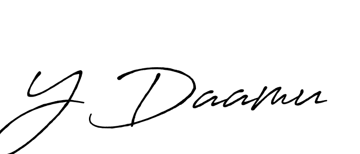 Use a signature maker to create a handwritten signature online. With this signature software, you can design (Antro_Vectra_Bolder) your own signature for name Y Daamu. Y Daamu signature style 7 images and pictures png
