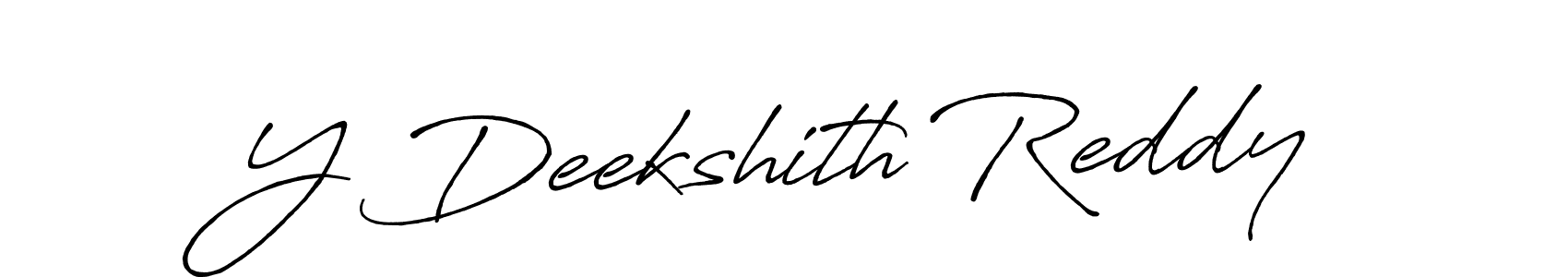 Also we have Y Deekshith Reddy name is the best signature style. Create professional handwritten signature collection using Antro_Vectra_Bolder autograph style. Y Deekshith Reddy signature style 7 images and pictures png