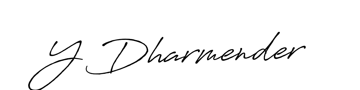 It looks lik you need a new signature style for name Y Dharmender. Design unique handwritten (Antro_Vectra_Bolder) signature with our free signature maker in just a few clicks. Y Dharmender signature style 7 images and pictures png