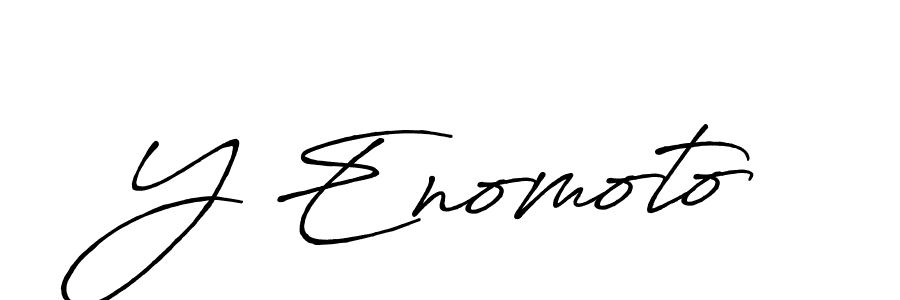 Y Enomoto stylish signature style. Best Handwritten Sign (Antro_Vectra_Bolder) for my name. Handwritten Signature Collection Ideas for my name Y Enomoto. Y Enomoto signature style 7 images and pictures png