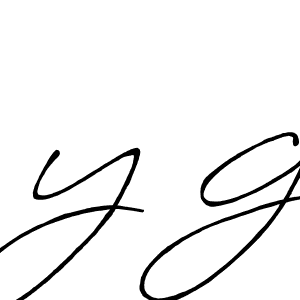 How to make Y G name signature. Use Antro_Vectra_Bolder style for creating short signs online. This is the latest handwritten sign. Y G signature style 7 images and pictures png