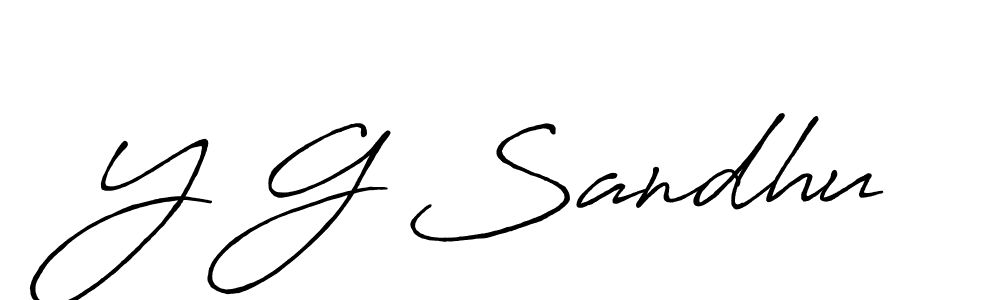 Also we have Y G Sandhu name is the best signature style. Create professional handwritten signature collection using Antro_Vectra_Bolder autograph style. Y G Sandhu signature style 7 images and pictures png