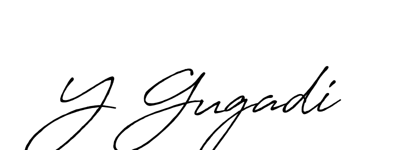 Make a beautiful signature design for name Y Gugadi. With this signature (Antro_Vectra_Bolder) style, you can create a handwritten signature for free. Y Gugadi signature style 7 images and pictures png