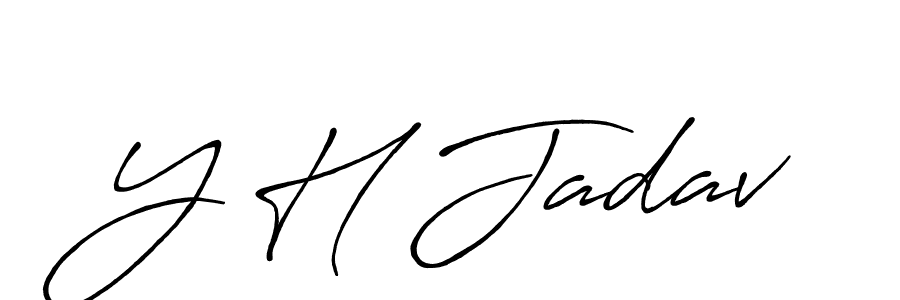 Also You can easily find your signature by using the search form. We will create Y H Jadav name handwritten signature images for you free of cost using Antro_Vectra_Bolder sign style. Y H Jadav signature style 7 images and pictures png