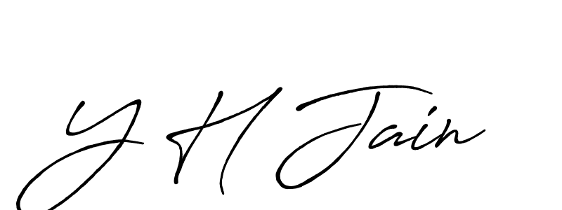 Also we have Y H Jain name is the best signature style. Create professional handwritten signature collection using Antro_Vectra_Bolder autograph style. Y H Jain signature style 7 images and pictures png