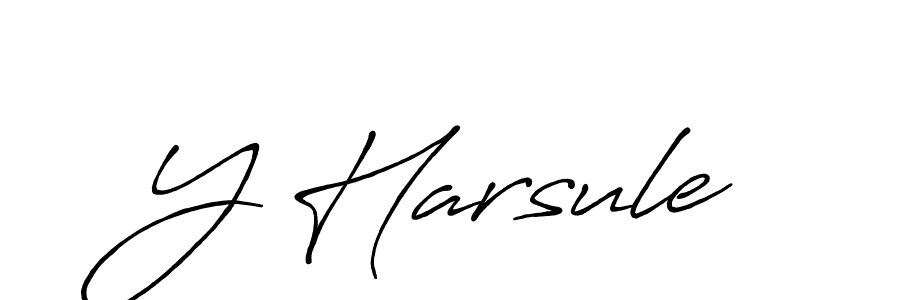 How to make Y Harsule name signature. Use Antro_Vectra_Bolder style for creating short signs online. This is the latest handwritten sign. Y Harsule signature style 7 images and pictures png