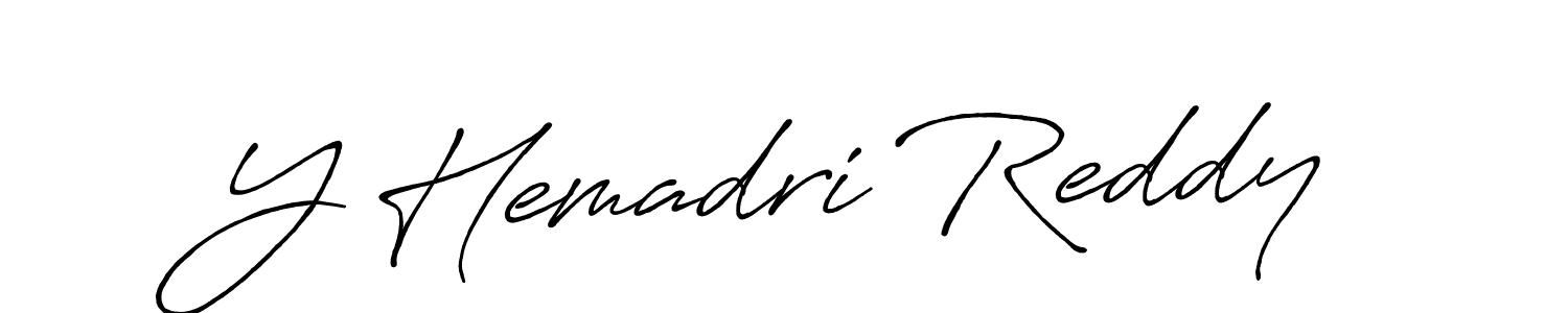 Y Hemadri Reddy stylish signature style. Best Handwritten Sign (Antro_Vectra_Bolder) for my name. Handwritten Signature Collection Ideas for my name Y Hemadri Reddy. Y Hemadri Reddy signature style 7 images and pictures png