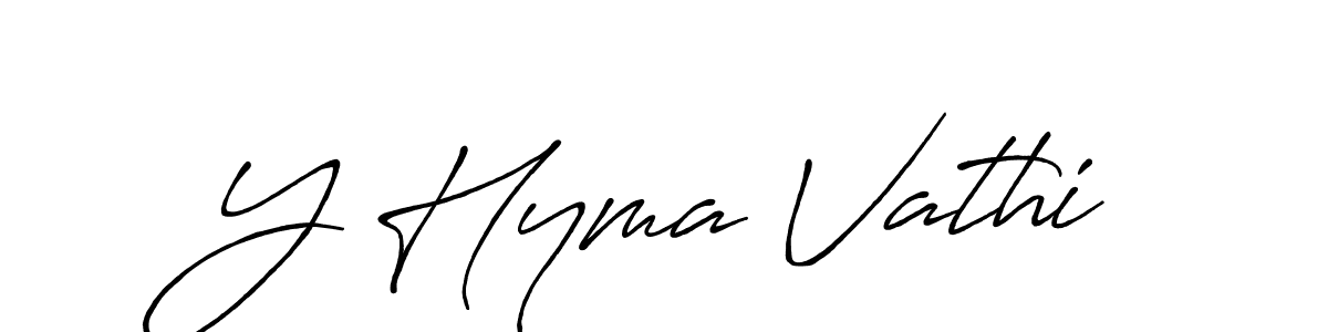 if you are searching for the best signature style for your name Y Hyma Vathi. so please give up your signature search. here we have designed multiple signature styles  using Antro_Vectra_Bolder. Y Hyma Vathi signature style 7 images and pictures png