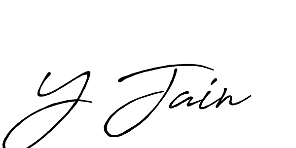 Create a beautiful signature design for name Y Jain. With this signature (Antro_Vectra_Bolder) fonts, you can make a handwritten signature for free. Y Jain signature style 7 images and pictures png