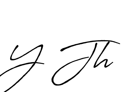 You should practise on your own different ways (Antro_Vectra_Bolder) to write your name (Y Jh) in signature. don't let someone else do it for you. Y Jh signature style 7 images and pictures png