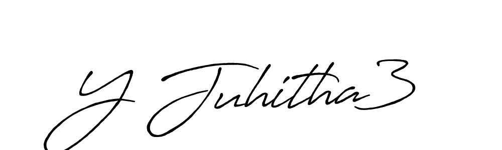 How to make Y Juhitha3 name signature. Use Antro_Vectra_Bolder style for creating short signs online. This is the latest handwritten sign. Y Juhitha3 signature style 7 images and pictures png