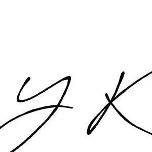 Use a signature maker to create a handwritten signature online. With this signature software, you can design (Antro_Vectra_Bolder) your own signature for name Y K. Y K signature style 7 images and pictures png