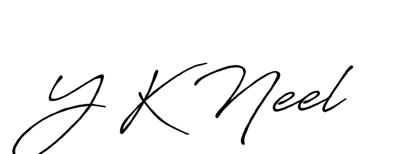 Also You can easily find your signature by using the search form. We will create Y K Neel name handwritten signature images for you free of cost using Antro_Vectra_Bolder sign style. Y K Neel signature style 7 images and pictures png