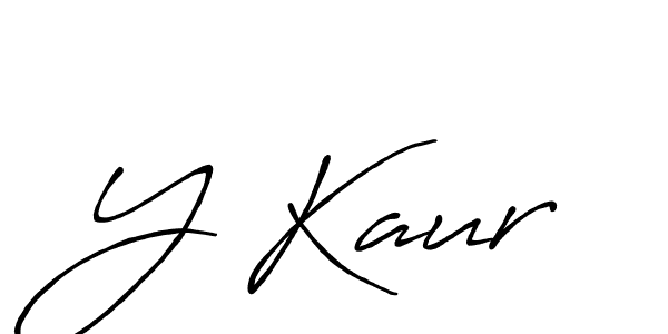 Also we have Y Kaur name is the best signature style. Create professional handwritten signature collection using Antro_Vectra_Bolder autograph style. Y Kaur signature style 7 images and pictures png
