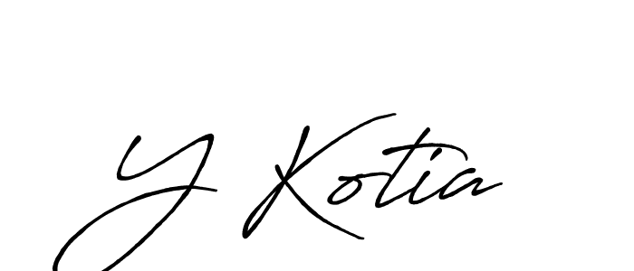 Make a beautiful signature design for name Y Kotia. With this signature (Antro_Vectra_Bolder) style, you can create a handwritten signature for free. Y Kotia signature style 7 images and pictures png