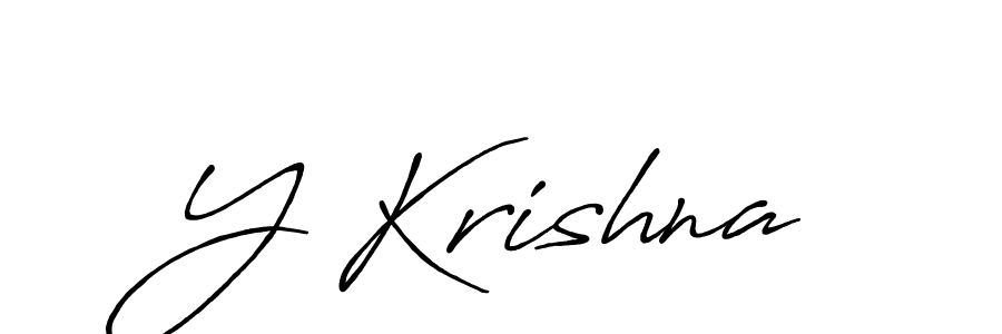 Create a beautiful signature design for name Y Krishna. With this signature (Antro_Vectra_Bolder) fonts, you can make a handwritten signature for free. Y Krishna signature style 7 images and pictures png