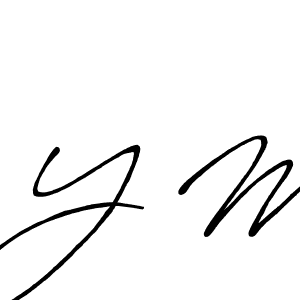How to make Y M name signature. Use Antro_Vectra_Bolder style for creating short signs online. This is the latest handwritten sign. Y M signature style 7 images and pictures png