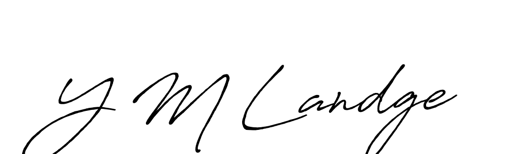 How to Draw Y M Landge signature style? Antro_Vectra_Bolder is a latest design signature styles for name Y M Landge. Y M Landge signature style 7 images and pictures png