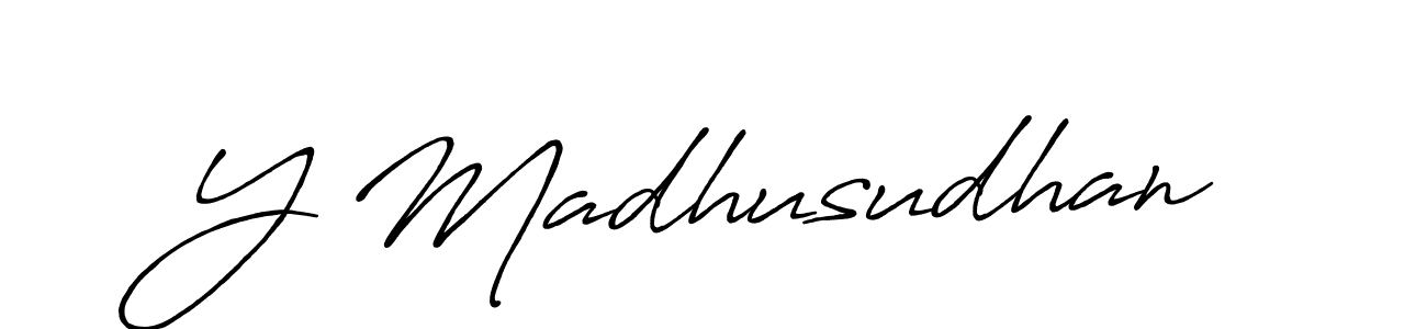 It looks lik you need a new signature style for name Y Madhusudhan. Design unique handwritten (Antro_Vectra_Bolder) signature with our free signature maker in just a few clicks. Y Madhusudhan signature style 7 images and pictures png