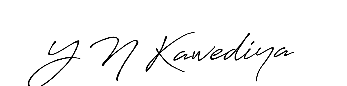 Design your own signature with our free online signature maker. With this signature software, you can create a handwritten (Antro_Vectra_Bolder) signature for name Y N Kawediya. Y N Kawediya signature style 7 images and pictures png