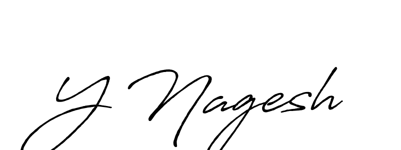 The best way (Antro_Vectra_Bolder) to make a short signature is to pick only two or three words in your name. The name Y Nagesh include a total of six letters. For converting this name. Y Nagesh signature style 7 images and pictures png