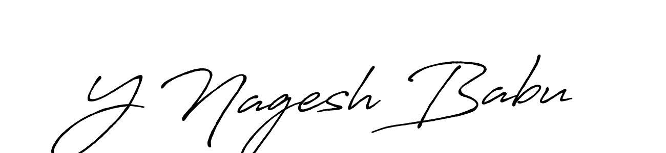 Create a beautiful signature design for name Y Nagesh Babu. With this signature (Antro_Vectra_Bolder) fonts, you can make a handwritten signature for free. Y Nagesh Babu signature style 7 images and pictures png
