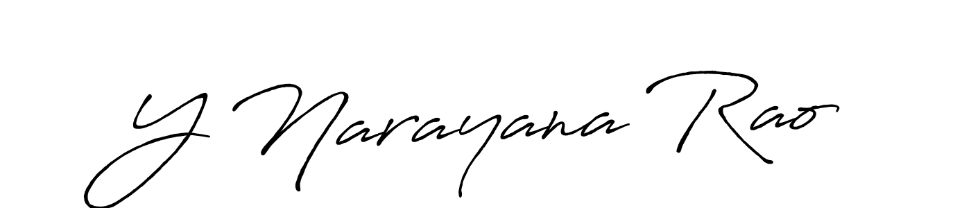 Also we have Y Narayana Rao name is the best signature style. Create professional handwritten signature collection using Antro_Vectra_Bolder autograph style. Y Narayana Rao signature style 7 images and pictures png