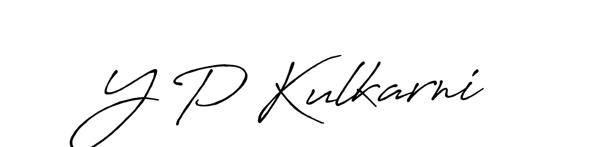 The best way (Antro_Vectra_Bolder) to make a short signature is to pick only two or three words in your name. The name Y P Kulkarni include a total of six letters. For converting this name. Y P Kulkarni signature style 7 images and pictures png