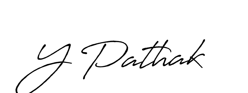 Y Pathak stylish signature style. Best Handwritten Sign (Antro_Vectra_Bolder) for my name. Handwritten Signature Collection Ideas for my name Y Pathak. Y Pathak signature style 7 images and pictures png