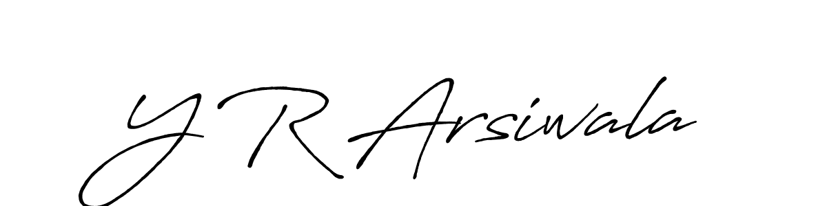 Y R Arsiwala stylish signature style. Best Handwritten Sign (Antro_Vectra_Bolder) for my name. Handwritten Signature Collection Ideas for my name Y R Arsiwala. Y R Arsiwala signature style 7 images and pictures png
