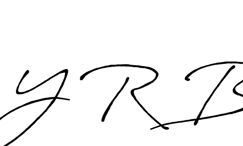 Design your own signature with our free online signature maker. With this signature software, you can create a handwritten (Antro_Vectra_Bolder) signature for name Y R B. Y R B signature style 7 images and pictures png