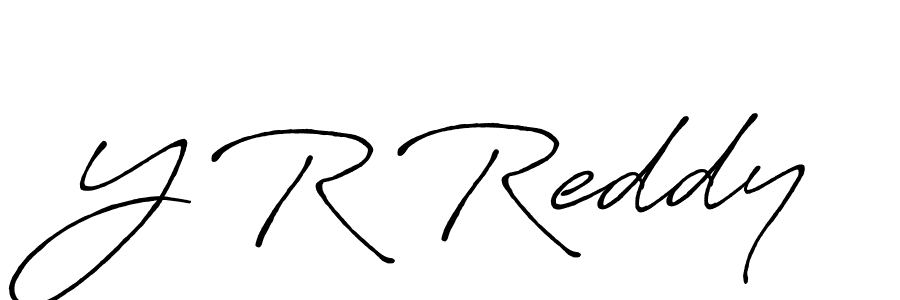 Make a beautiful signature design for name Y R Reddy. With this signature (Antro_Vectra_Bolder) style, you can create a handwritten signature for free. Y R Reddy signature style 7 images and pictures png