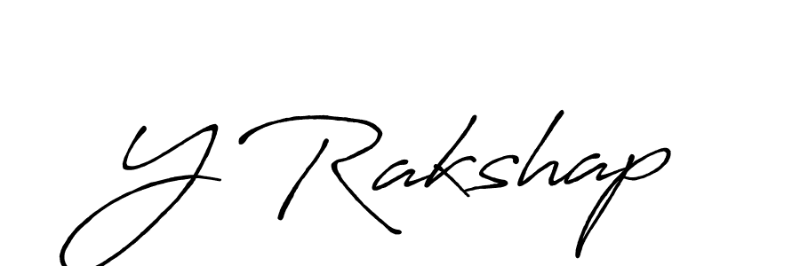 Make a beautiful signature design for name Y Rakshap. With this signature (Antro_Vectra_Bolder) style, you can create a handwritten signature for free. Y Rakshap signature style 7 images and pictures png