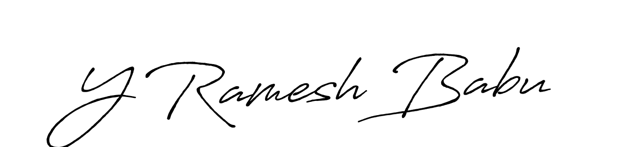 The best way (Antro_Vectra_Bolder) to make a short signature is to pick only two or three words in your name. The name Y Ramesh Babu include a total of six letters. For converting this name. Y Ramesh Babu signature style 7 images and pictures png