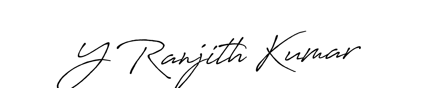 Make a beautiful signature design for name Y Ranjith Kumar. With this signature (Antro_Vectra_Bolder) style, you can create a handwritten signature for free. Y Ranjith Kumar signature style 7 images and pictures png