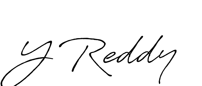 Y Reddy stylish signature style. Best Handwritten Sign (Antro_Vectra_Bolder) for my name. Handwritten Signature Collection Ideas for my name Y Reddy. Y Reddy signature style 7 images and pictures png