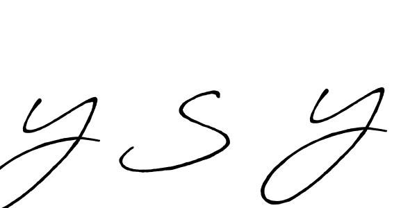 Also we have Y S  Y name is the best signature style. Create professional handwritten signature collection using Antro_Vectra_Bolder autograph style. Y S  Y signature style 7 images and pictures png